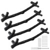 HARSKIYER 4pcs Silver Twig Drawer Handles, 3-3/4 Inch Hole Center