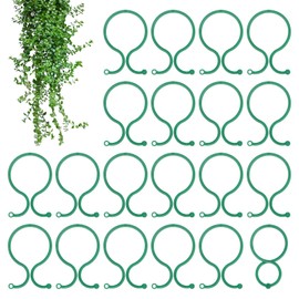 M METERXITY 200-Pack Plant Support Clips, 2.4" x 1.6" x 0.08"(L x W x H) Plant Twist Clip Ties, Plastic Plant Clips, Tomato Vine Flower Cucumber Plastic Plant Clip for Plant Locks
