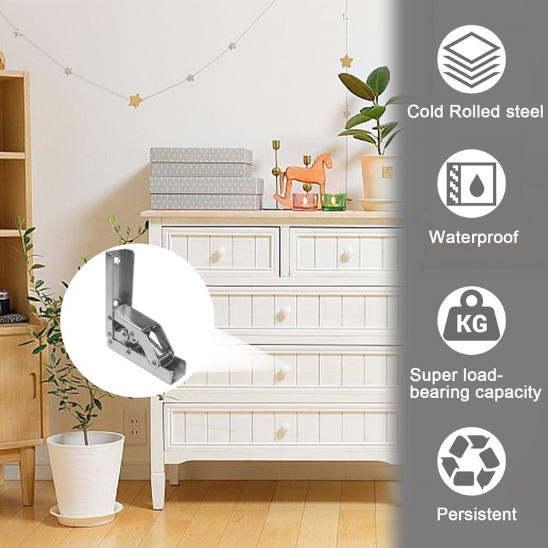 Hinges 90 Degree Cabinet Folding Hinge Pack of 4 Hidden