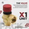 DOJA Barcelona Boiler safety valve thread, pack of 1, 3/4