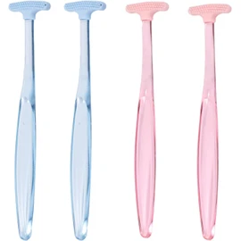 4uds Cepillo para Párpados, de Silicona Ultrasuaves Cepillo Limpiador Párpados Prácticos Accesorios de Limpieza para Limpiar Suavemente la Grasa y la Suciedad (2 Colores)