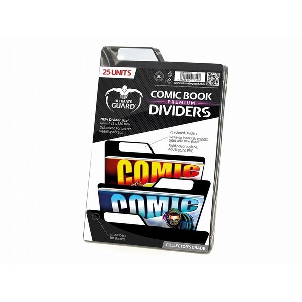 Ultimate Guard Premium Comic Dividers Card Sleeves (25 Piece), Black