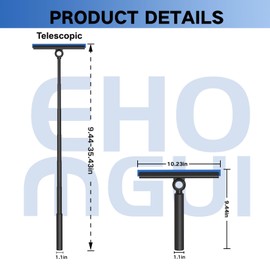 Squeegee for Window Cleaning, Shower Squeegee with Extension Pole, Telescopic Squeegee, Extendable Window Cleaner Tool for Car Windows, Tile Walls, Sliding Door, Shower Glass Door