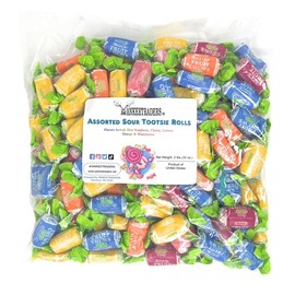 Sour Tootsie Rolls, Assorted Flavors, 2 Pounds Bulk