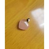 RICHARD-911 Dije Corazón Cuarzo Rosa Para Collar Cadena Joyería Colgante