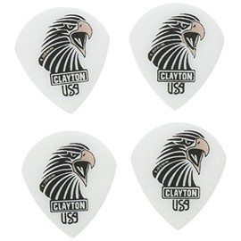 Clayton CSAST10012 Teardrop Sharp Acetal/Polymer Guitar Picks, 1 mm, Set of 12 Pieces