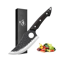 TAN REN Hand Forged Japan Knife, Full Tang Viking knife, Meat Cleaver Boning Knife for Meat Cutting