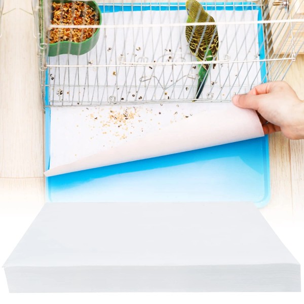 RUBY.Q Bird Cage Liner Papers, 100 Sheets 17x12in Non-Woven Bird