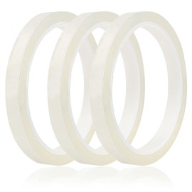 Pengxiaomei 3 Pcs Clear Floral Tape,1/4" Florist Tape,Clear Waterproof Florist Tape,Waterproof Floral Tape for Flower Crafts