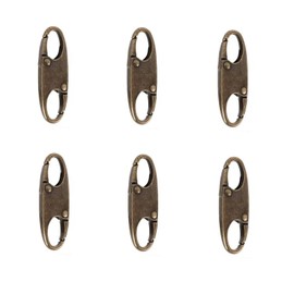 6PCS Zipper Clips Anti Theft Small Carabiner Clip Purse Locks for Handbags, Replacement Zipper Pull for Backpacks (Antique Brass) YIGUANXIN