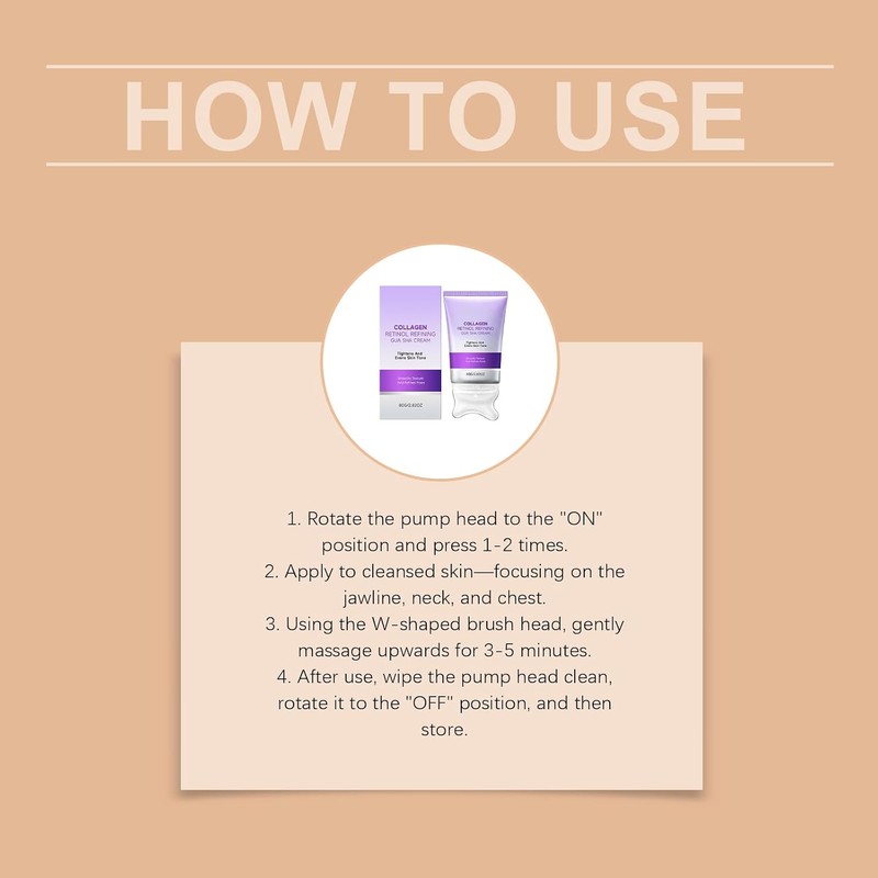 2PC Crema con Gua Sha, Colágeno y Retinol para Reafirmar