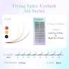 NAGARAKU Flying Comic Spire Eyelashes, 240 Fans, Feather Shape, Manga,