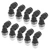 10Pcs Pneumatic Connectors L Shape Right Angle External Thread Quick