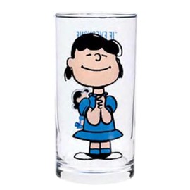 Ken Onishi Peanuts Glass LUCY/BL Size: Approx. φ2.8 inches (7.2 cm), H5.3 inches (13.7 cm), PQ-1002