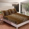 Leopard Print Fitted Sheet Luxury Cheetah Printed Bed Sheet Set