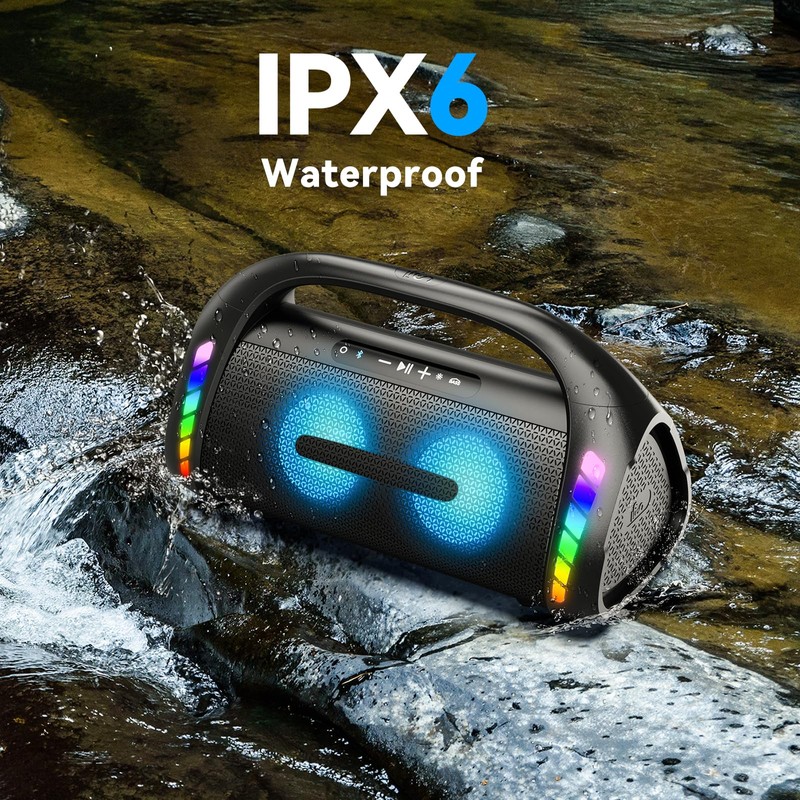 LFS Bluetooth Speaker,100W Loud Speakers Bluetooth Wireless with Deep Bass,