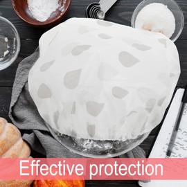 JJUNW 4 Stück Abdeckhauben für Lebensmittel, Bread Gärfolie, Abdeckhaube gärkorbGärkörbchen Brot Backen ZubehörSourdough Abdeckung für Gärkorb Lebensmitte Extra Stark Reißfest (Grau & Pink)