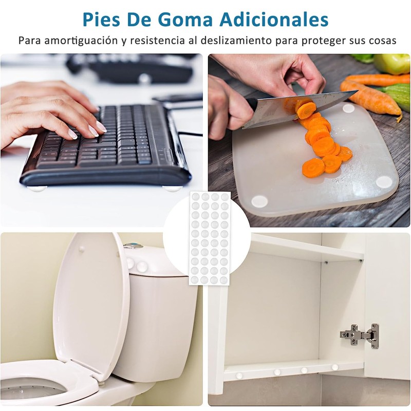 KITCHEN CHOICE Almohadillas para Muebles,100Pcs Almohadillas de Fieltro Autoadhesivas para