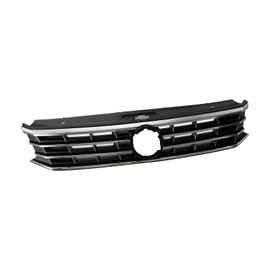 RDDY START Front Upper Grille Black w/Chrome Compatible with 2016 2017 2018 2019 Volkswagen VW Passat S SE SEL Front Molding Grille Grill Replaces # 561853651HOQE