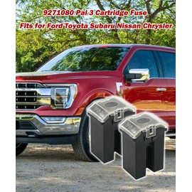 2 PCS 80 Amp Black Pal 3 Cartridge Fuse Fits for Ford Toyota Lexus Chrysler Subaru Nissan Infiniti,Replace 927-1080 9271080 XR8T-14A094-BA 68021185AA 82211AJ81A 90982-08305 etc