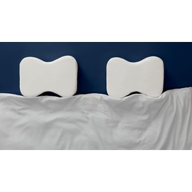 M line Athletic Pillow, 2 x Cushion Covers, High-Quality Cotton Elastic Pillowcase, Ecru, 50 x 36 cm