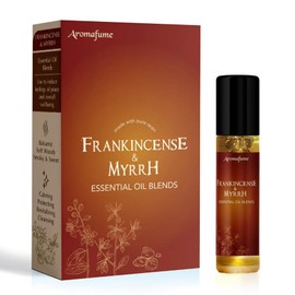 Frankincense & Myrrha Resin Essential Oil Roll-On Blend by Aromafume | 1 x 10ml / 1 x 0.33 Fl Oz | Made with Commiphora Myrrha & Boswelia Carterii | for Meditation, Spiritual Awakening & Prayer