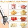 Meat Masher, Stainless Steel Ground Beef Masher 10.8Inch Potato Chopper