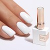 Double Rhythm 15ML Gel Nail Polish Pure Sheer Same Color Same Bottle Soak Off Gel Polish Art Manicure Salon DIY at Home for Women (White-A1093) | Double Rhythm