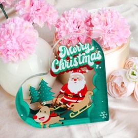 Acrylic,Heart-Shaped Acrylic Plaque for Christmas, Touching Gift for Good Friends, Mums, Dads, And Girlfriends, Perfect for Birthdays, Thank You, Ideal Christmas Decorations and Keepsakes