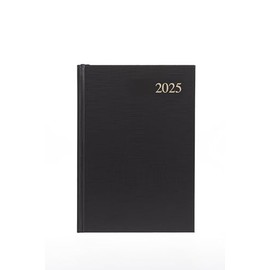 Collins Essential 2025 Business Diary - A5 Day to a Page Planner with Leathergrain Hardback Cover - Black - ESSA51.99-25