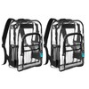 BeigeSwan Pack of 2 Clear Backpack Heavy Duty Thick PVC