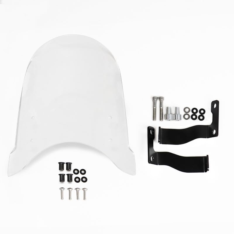 ENDURANCE Motorcycle Meter Visor Long Set Clear + Mounting Kit