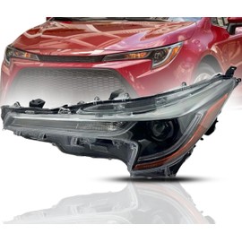 Headlight Assembly Replacement For Toyota 2020 2021 2022 Corolla L/LE LED with Bulb Left/Driver Side TO2502286, 81150-02S30
