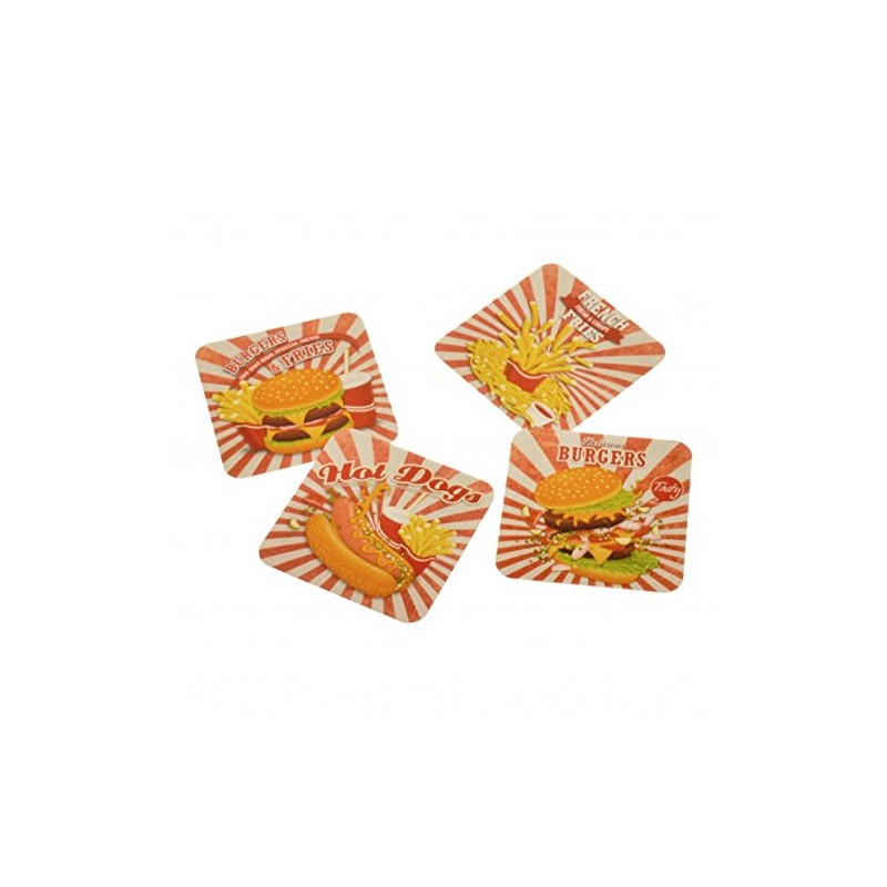 The Fast Food Diner Cardboard Coasters Set of 12