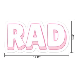 MightySkins Rad 12" Peel and Stick Art Removable Cute Stylish Funny Cartoon Dorm Room Decor Vinyl Wall Decals sticker, Longest Side