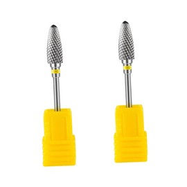 Healeved 2 x Nagelpolierer, russische Maniküre-Bohrer, Nagelbohrer, Spitzen, Nagelschleifköpfe, Schleifköpfe für Nagelbohrer, Mehrzweckmaske, Wolframstahllegierung