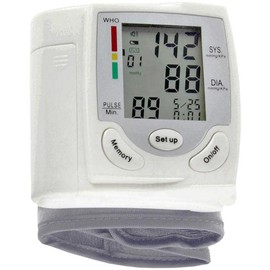 Monitor de Presión Arterial, PressuCool, MXPEU-001, 1pza, Blanco, LCD, 2 Pilas AAA, 135 a 195mm Diámetro Muñeca                                       