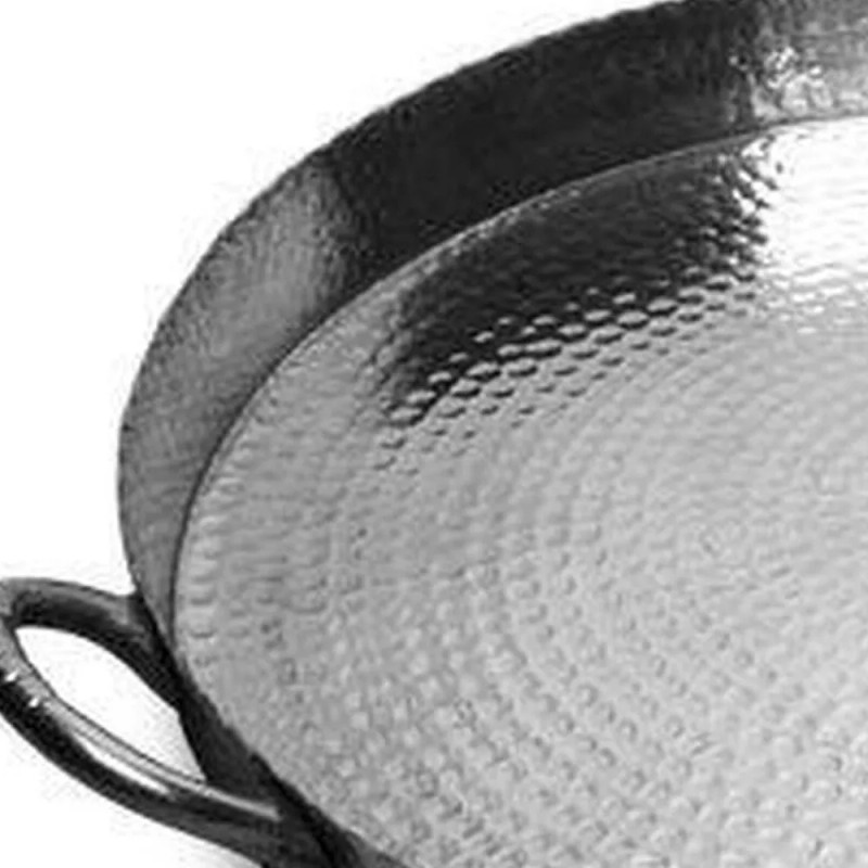 Homeroots Hammered Round Scallop Serving Tray