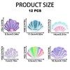 12PCS Sequin Shell Iron On Patches, Ocean Theme Embroidered Appliques