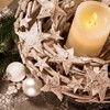 COM-FOUR® Vine Wreath with Stars, Decorative Table Wreath Made of