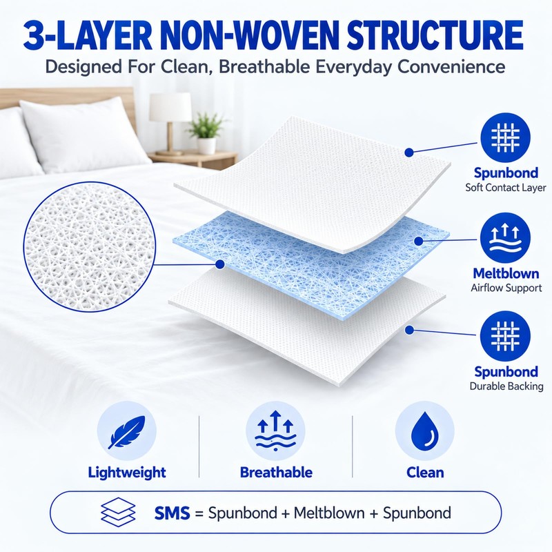 Disposable Bedding Set Queen Size, Single Pack for Hotel Travel