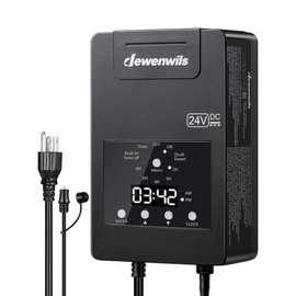 DEWENWILS 120W Low Voltage Landscape Transformer with Timer & Photocell Sensor, 120V AC to 24V DC Low Voltage Transformer, Weatherproof Landscape Lighting Transformer for Garden Lights Pathway Lights