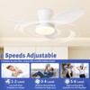 Glowall Small Ceiling Fan with Lights, 32 Inch Flush Mount
