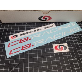 C8 Racing Decals (2pk) Corvette Fender Wicker Accent Stickers Fits 2020-2025 C8 6.2L LT2 LT6 LTX (Gloss White & Red)
