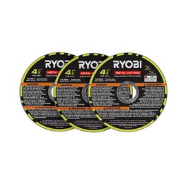 RYOBI 3 PC. 4-1/2" Metal Cutting Wheel Set 3 Pack Grinding