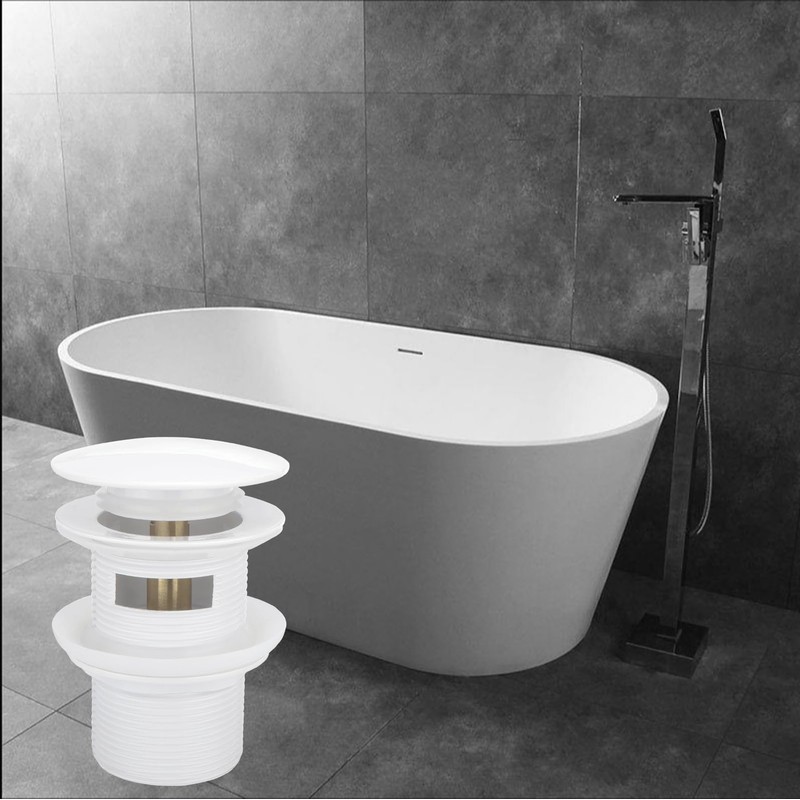 Brass Tub Plug, Pop Up Drain Fits Most Tub Kits