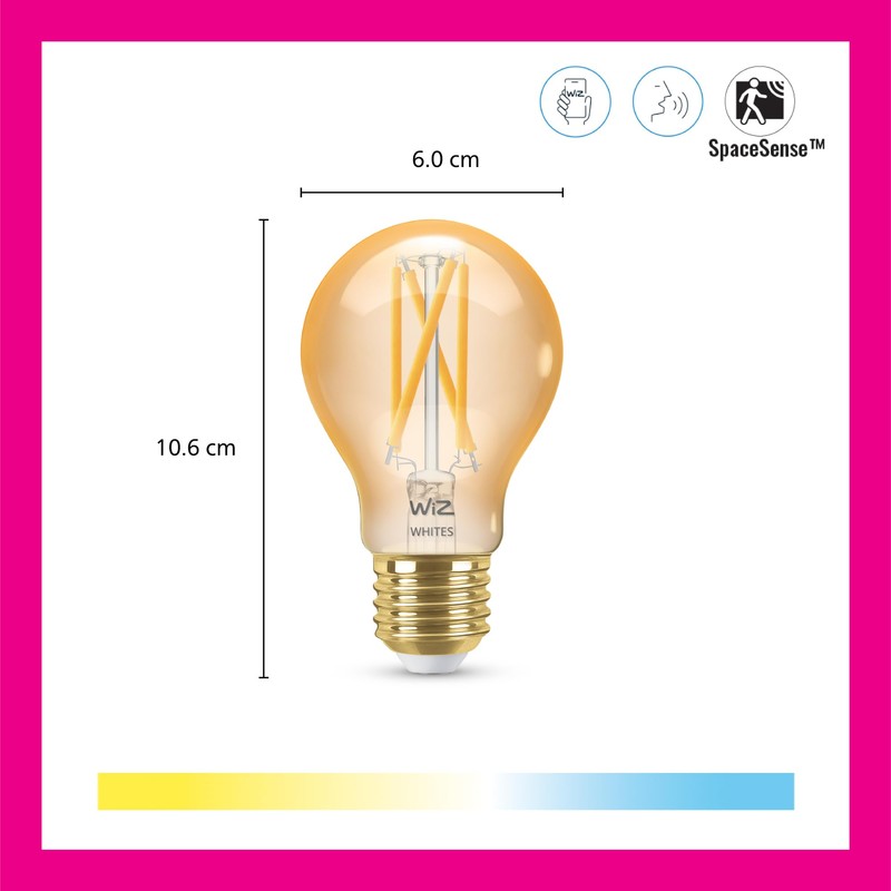 WiZ A60 E27 Filament Amber Bulb