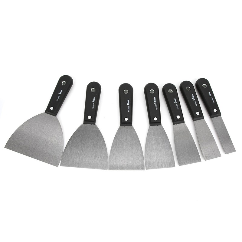 7 Pcs Putty Knife Portable 1in~5in Scraper Blade Wall Shovel