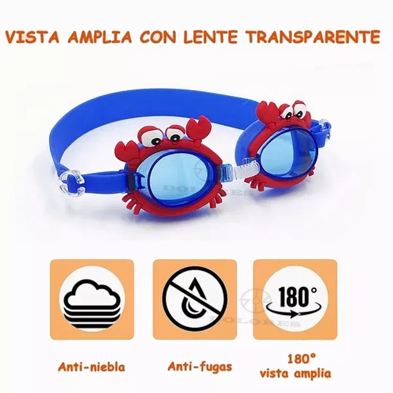 Dolores Antivaho Gafas De Natación Googles Niños Deportes Acuáticos