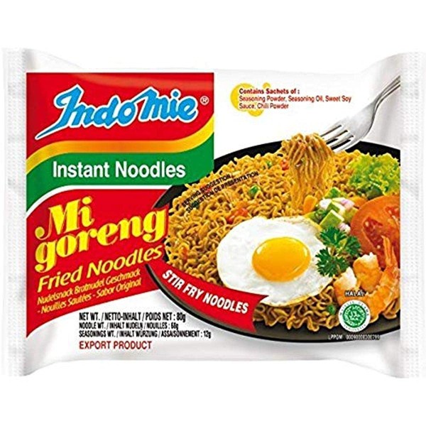 Indomie Mi Goreng Instant Stir Fry Noodles, Halal Certified, Original Flavor ( Pack Of 15),